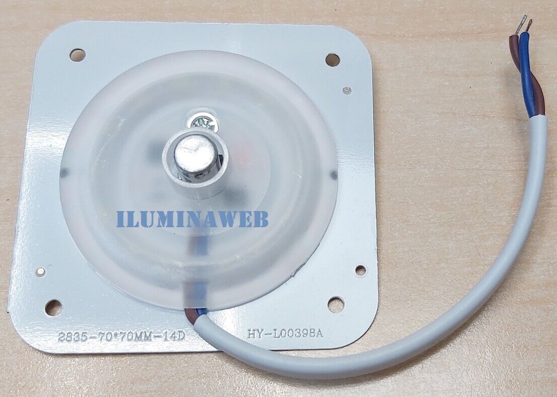 PLACA LED 12w 7x7cm Luz Blanca 6400k para convertir aplique Lampara Foco...