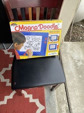 Retro Magna Doodle Magnetic Drawing Board for kids 3 and up, Blue/White