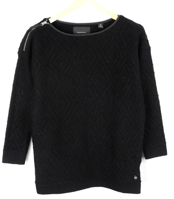 SCOTCH & SODA Pull Femme XS En Laine Et Alpaga Oversized Noir - Photo 1/4
