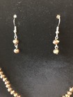 COPPER COLOR BEADED NECKLACE AND EARRING SET~HAND KNOTTED! NEW! BEAUTIFUL!! — photo 4