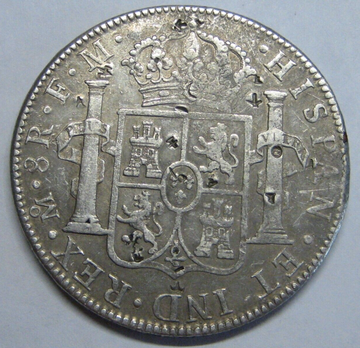 1776 MEXICO 8 REAL CHARLES III ASSAYER FM SILVER DOLLAR COLONIAL