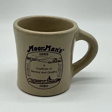Monmouth stoneware coffee mug Moorman’s feed 1885-1980 service and quality farm