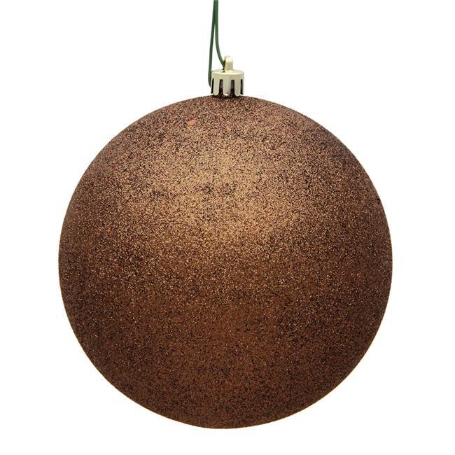 Vickerman N590676DG 2.4 in. Mocha Glitter Treated Ball Christmas Ornament wit...
