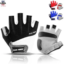 Half Finger Bicycle Gloves Anti-Slip Shock-Absorbing SBR Palm Pad Cycle Gloves