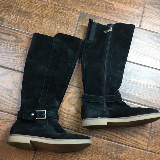 tommy hilfiger black suede boots