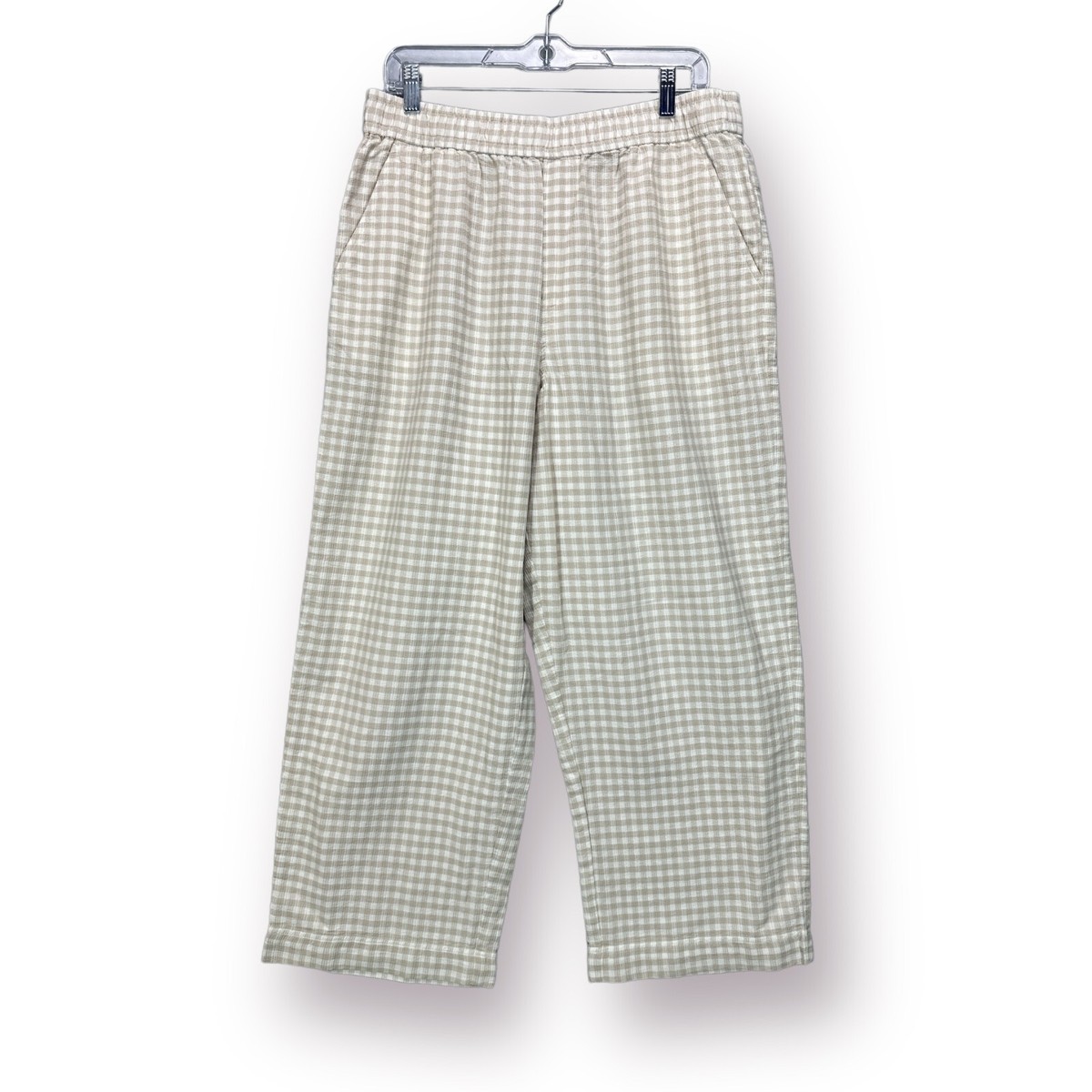 パンツ Gentle Fullness Check Pants Gingham Cropped Wide Leg Pants | Pagani