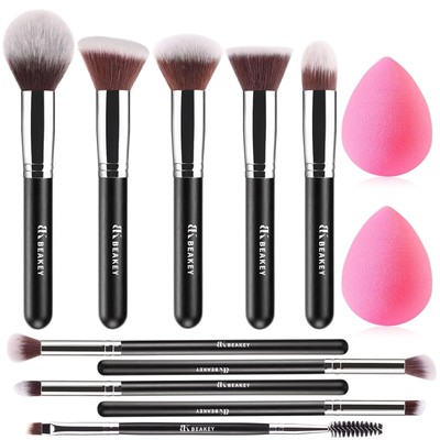 BEAKEY Makeup Brushes Set Professional Foundation Eyeshadow Concealer Blush P...