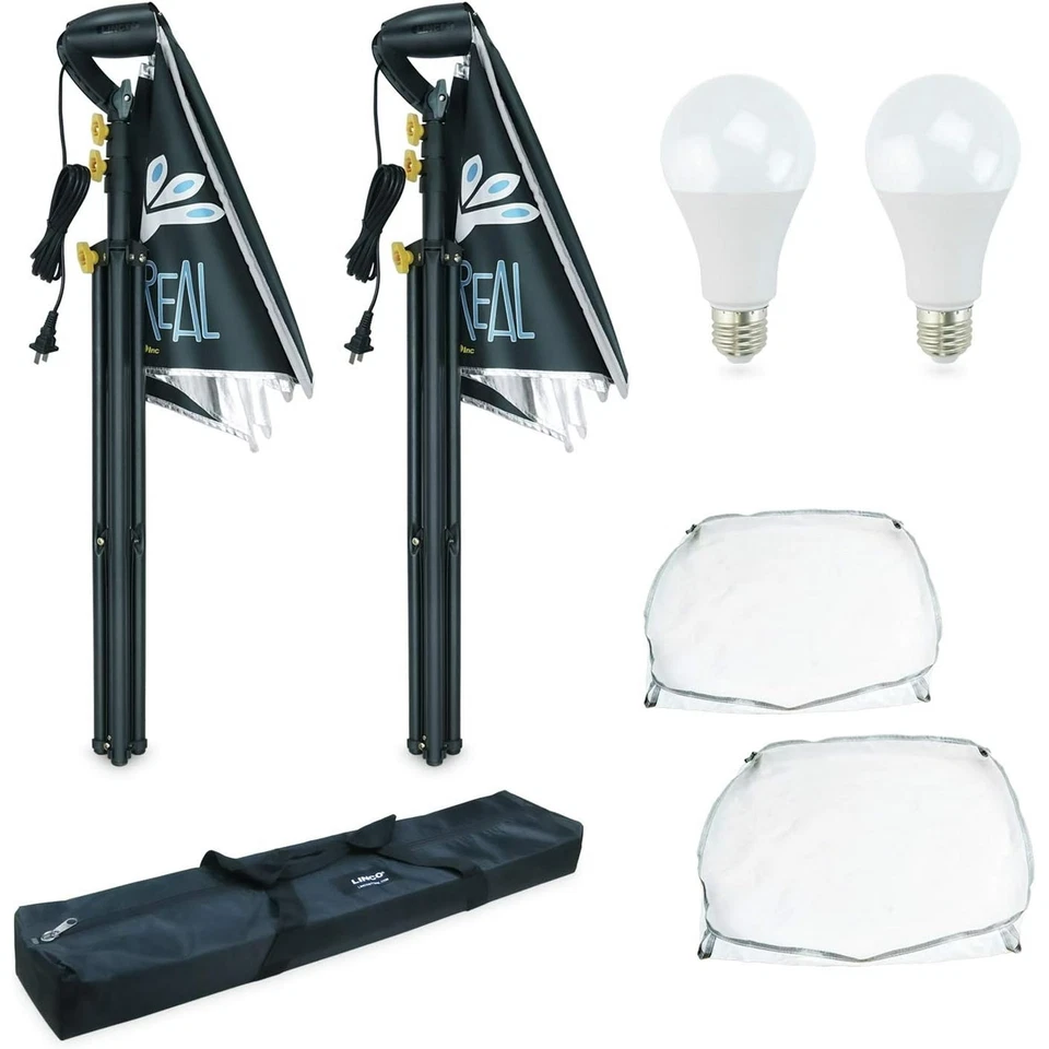 LINCO 2 Softbox Light Kit Photo Studio Photography Continuous Lighting Stand Set - Image 2 of 4