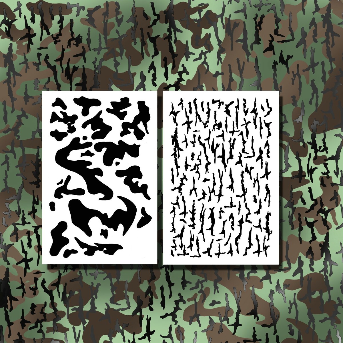 Camo Stencils for Spray Paint Duck Jon Boat Stencils Camouflage Bark Army Design | eBay camo-stencils-for-spray-paint-duck-jon-boat-stencils-camouflage-bark-army-design-ebay