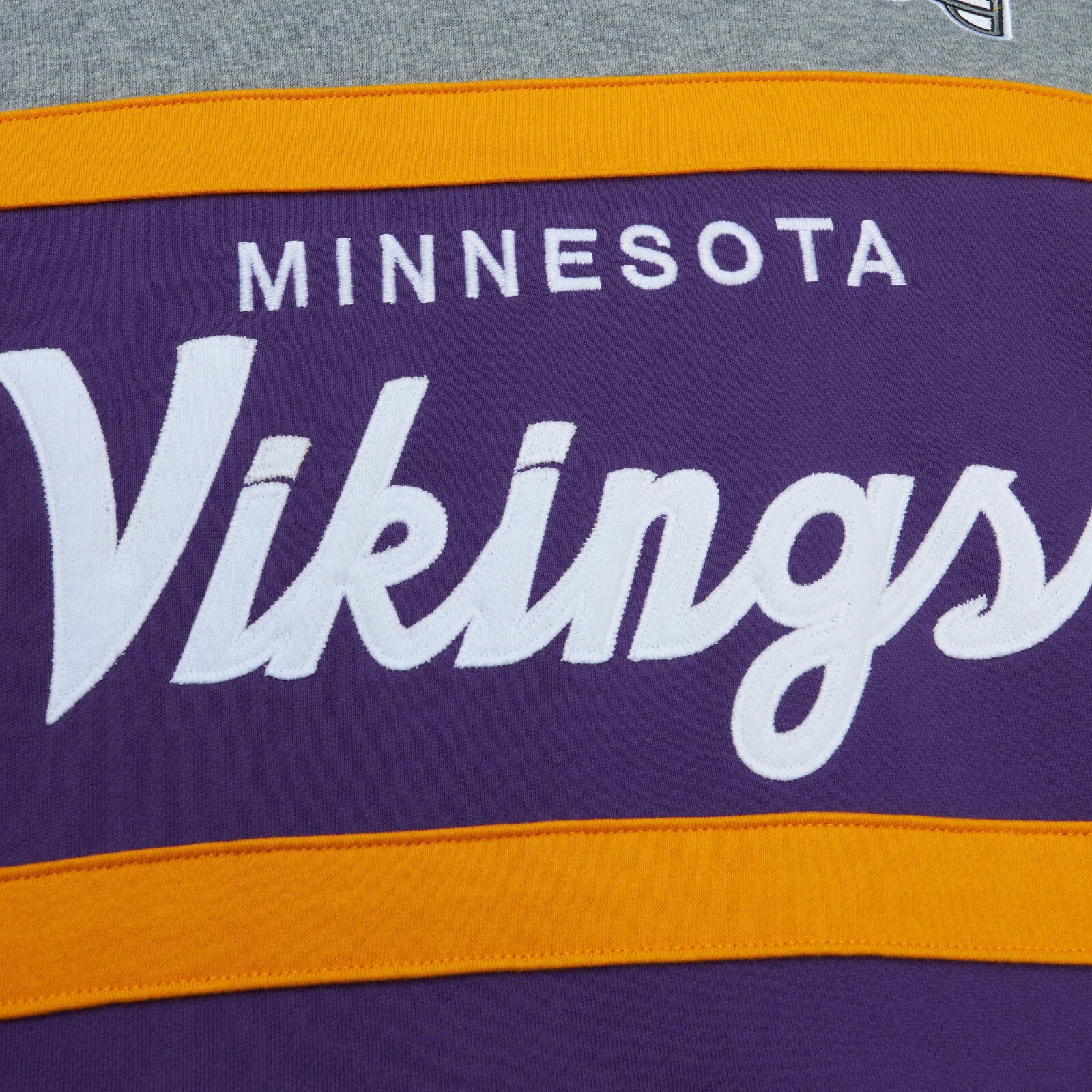 Felpa con cappuccio pullover uomo Minnesota Vikings Mitchell & Ness Head Coach nuova con etichette $110