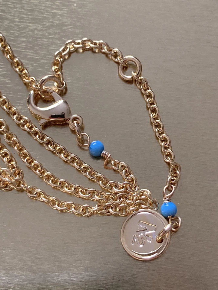 Les Nereides Cat Necklace N2 With Flower Grey Gold Purple Very Cute - Image 3 of 4