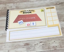 MAKE A WORD -  Vowel A words - w/ letter tiles - Interactive Learning Book set