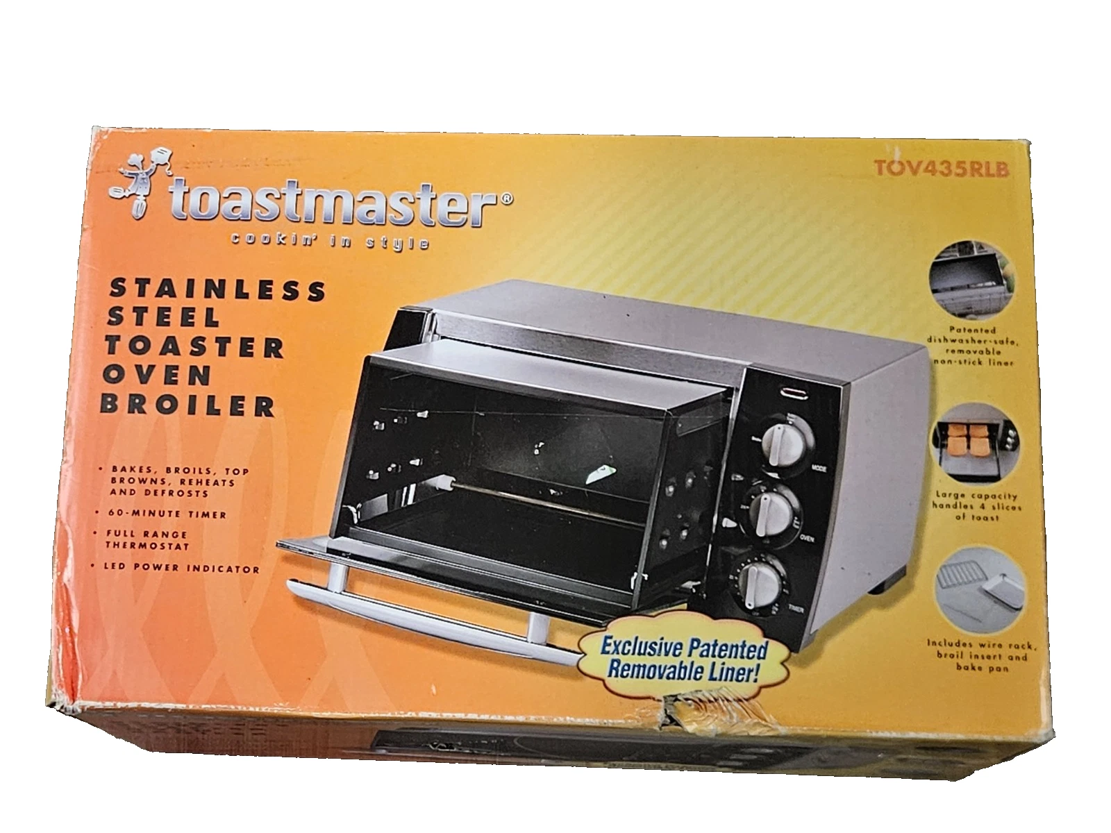 Vintage TOASTMASTER Toaster Oven Broiler Stainless TOV435
Opens in a new window or tab
