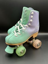 Size 4 Rollr Grl Women's Roller Skates Pastel Green Purple Quad Vibrant Stylish