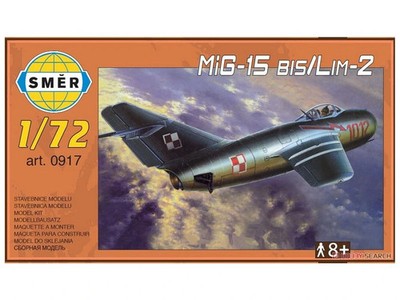MiG 15 BIS / Lim-2 Jet Fighter (1/72 model kit, Smer 0917)