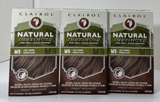 3x Clairol Natural Instincts Men Semi-Permanent Hair Dye, M9 LIGHT BROWN- NEW   