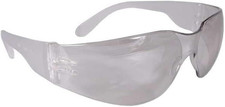 Clear Safety Glasses, Scratch-Resistant, Wraparound, One Size