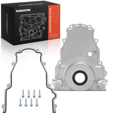 Gen 4 LS Timing Cover with Dual -10an Turbo Oil Drain Bungs LS3 LC9 ICT 551595