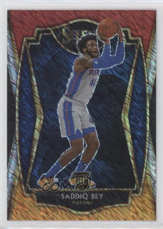 2020 Panini Select Premier Level Red White Orange Shimmer Prizm Saddiq Bey j6b