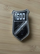 Ford 1600 Badge Metal Crest Emblem Vintage Black Classic Car