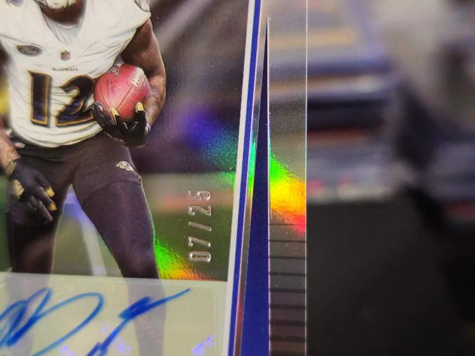 2021 Panini Clearly Donruss AUTO #66 Rashod Bateman Rookie #07/25 Ravens 🔥 - Image 4 of 4