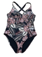 Hurley Women's Floral One Piece Swimsuit Multicolor Tropical SPF 50 Size XL