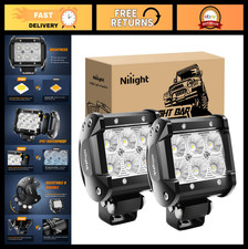 Super Bright 18w Led Pods - 1260lm Flood Off-road Lights For Trucks Suvs Atv Super Bright 18w Led Pods - 1260lm Flood Off-road Lights For Trucks Suvs Atv