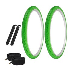Pro Bicycle Tires 26 X 1.50 All Green G-5013 City Cavalier Wtubes Tire Levers Pro Bicycle Tires 26 X 1.50 All Green G-5013 City Cavalier Wtubes Tire Levers