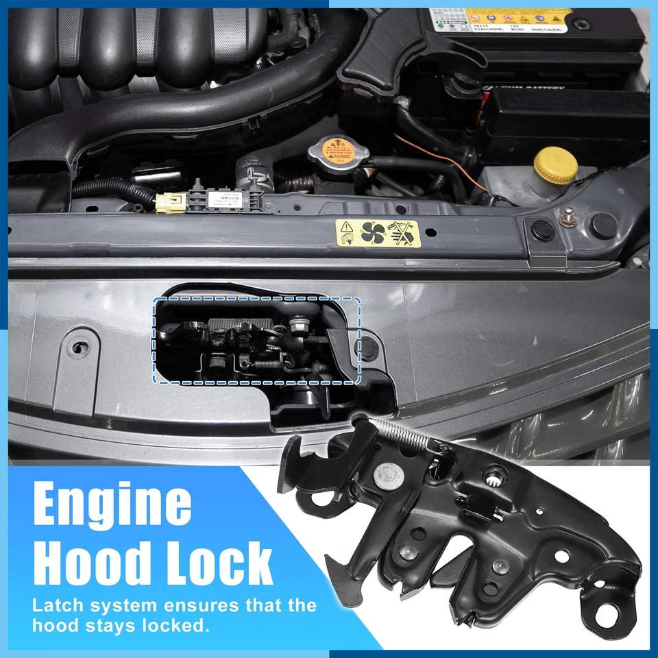 1 pieza bloqueo de cierre de capó negro 656017S000 para Nissan NV2500 NV3500 2012-2019 1 pieza Foto 3 de 4