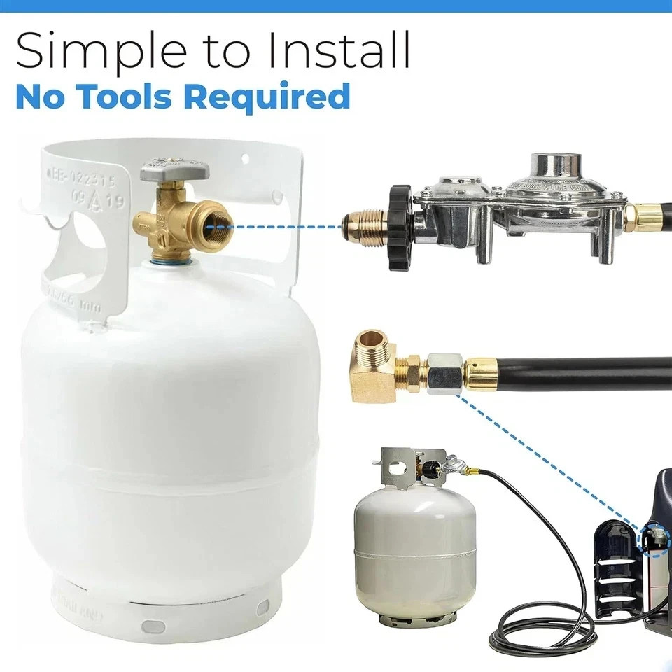 12Ft Propane Hose with Two Stage Regulator Compatible with Mr Heater