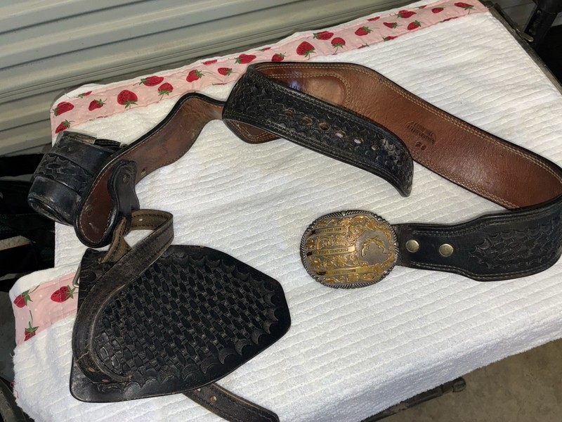 Ernie Hill Vintage Speed Leather Belt W/ Speed Holster 1985 Women’s Championship