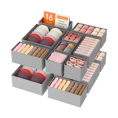 Lifewit Drawer Organizer Clothes for Closet 16 Pack, 3 Sizes Underw... Fast Ship