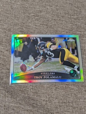 2009 Topps Chrome Troy Polamalu Refractor #TC44 Steelers