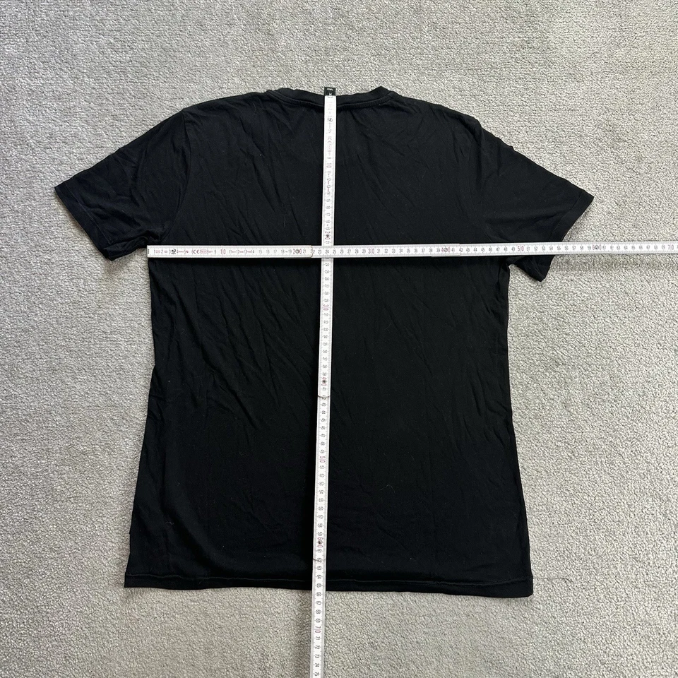 JUST CAVALLI Herren T Shirt Kurzarm Gr M Slim Fit Designer Logo 29907 Schwarz - Bild 4 von 4