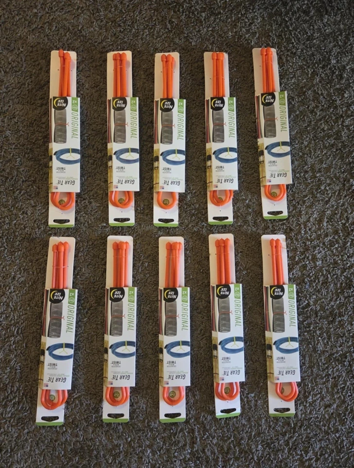 Nite Ize Gear Tie 24″ – 10 Packs (20 Ties Total) Reusable Rubber – Free Shipping - Image 2 of 3