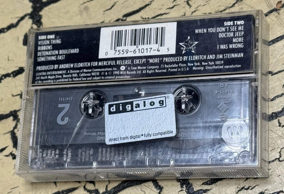 THE SISTERS OF MERCY Cassette Tape VISION THING 1990 Rock Goth Music Rare Foto 2 de 4