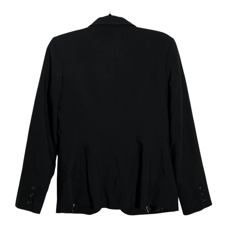 Blazer Madison Negro Para Mujer Talla 8 Dos Botones Cuello Solapa Clásico Trabajo Oficina Foto 4 de 4