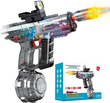 Electric Water Gun for Adults Kids, Automatic Transparent Squirt Watergun Pistol