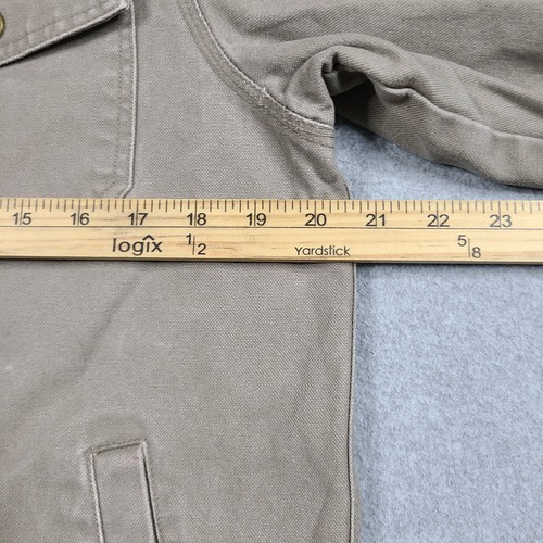 John Deere Canvas Jacket Boys Youth Size L 14-16 Corduroy Collar Full Zip 100% - Picture 10 of 11