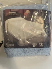 Vintage Crown Crafts Stanton Blue Woven Full Size Cotton Bedspread NEW