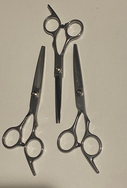 3 Pair Barber Cutting Scissors