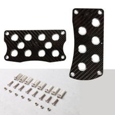 Universal Racing Carbon Fiber 2pcs Racing Pedal Pad Set Manual Mt