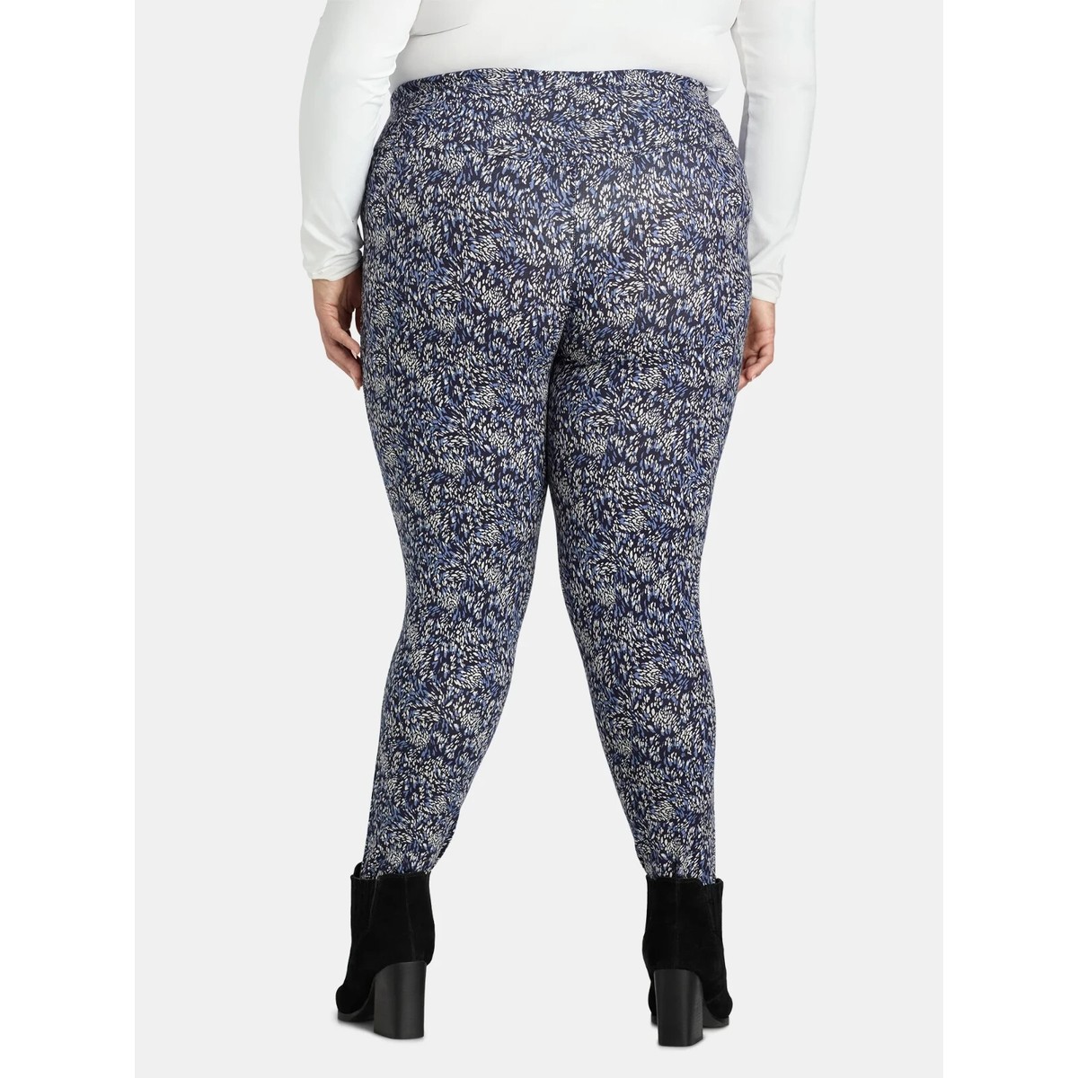 Terra Sky Women's Plus Size Fitted High Rise Printed Leggings