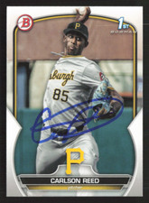 Carlson Reed Signed 2023 1st Bowman Draft Paper #BD-11 Pittsburgh Pirates 2