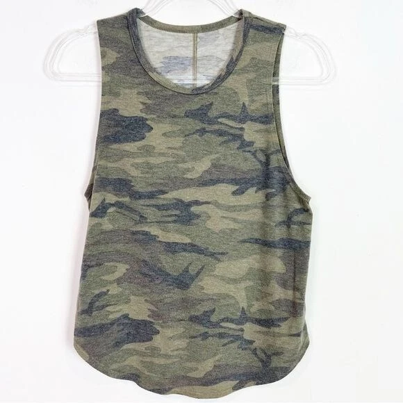 CAMISETA SIN MANGAS STRUT THIS VERDE OLIVA CAMUFLAJE MUSCULOSO MUJER TALLA XS Foto 2 de 4