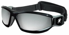 MCR Safety RP117S Swagger RP1 Series Black Safety Goggle with Silver Mirror Lens