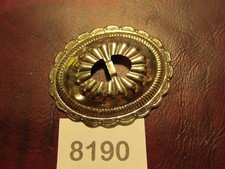  8190 OVAL CONCHO 6 pcs NICKEL PLATED SLOTTED CONCHO NEW  Leather belts