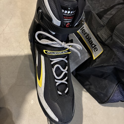 Rollerblades Zetra Blade Black & Yellow Mens Size US 11 EUC Manual Pads Bag - Picture 7 of 15