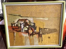 Vintage Modern Abstract Serigraph Listed Artist Carol Moskowitz  SALE SALE