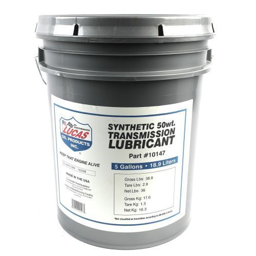 Lucas Oil 10147 Synthetic Transmission Oil - 50W, 5 Gallons NEW